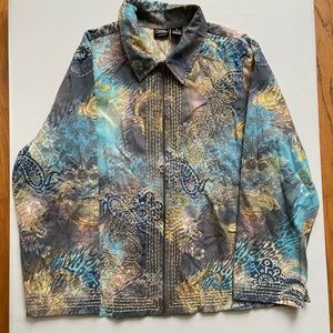 VINTAGE NATIONAL GEOGRAPHIC MULTICOLOR JACKET SIZE XL GOOD CONDITION